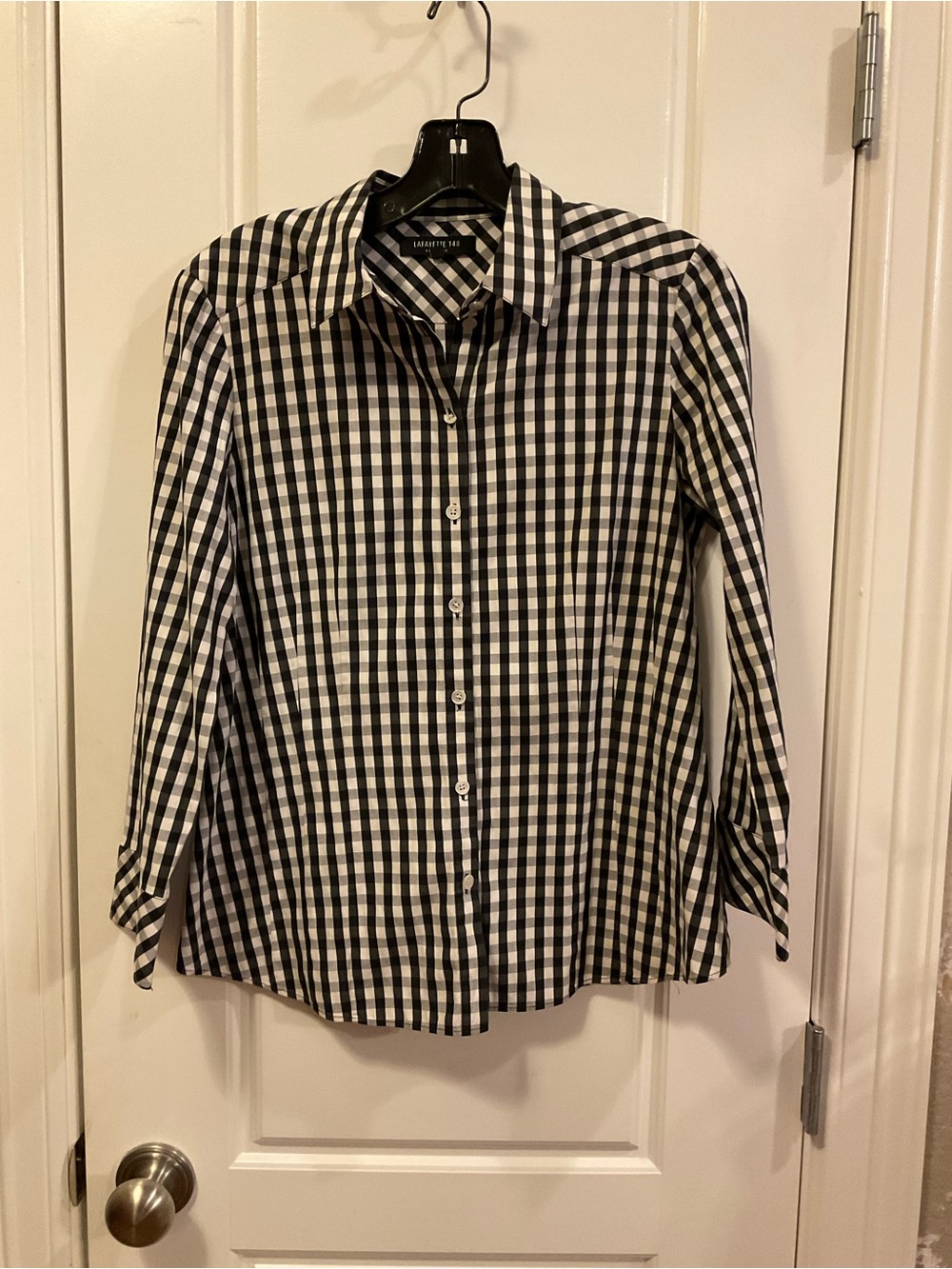 Lafayette 148 New York Gingham Button Down - 4